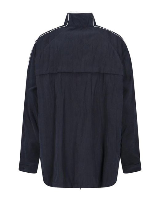 Balenciaga Blue Giazza Zip Logo