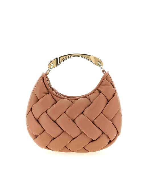 Twinset Brown Weaved Handbag