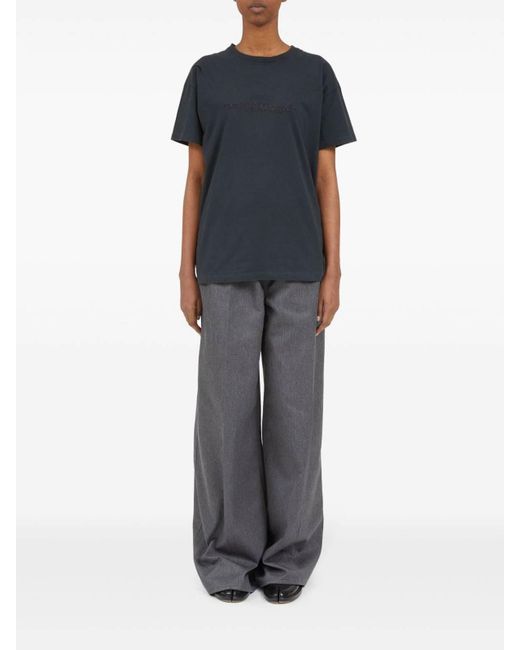 Maison Margiela Gray Logo Cotton T-Shirt