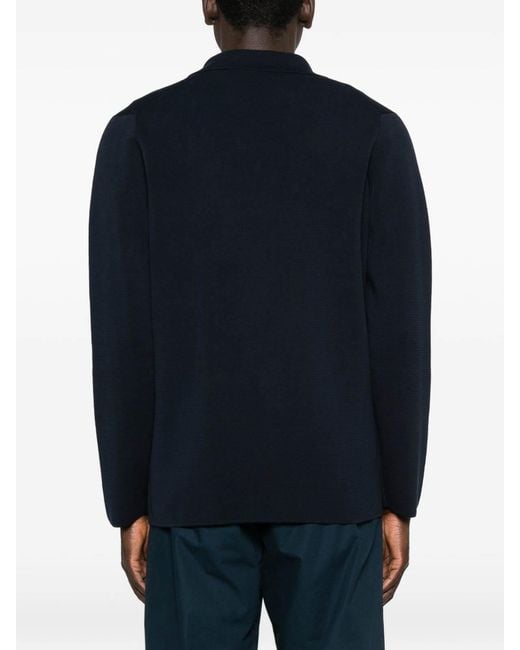 Lardini Black Dark Wool Jacket With Flower Clip for men