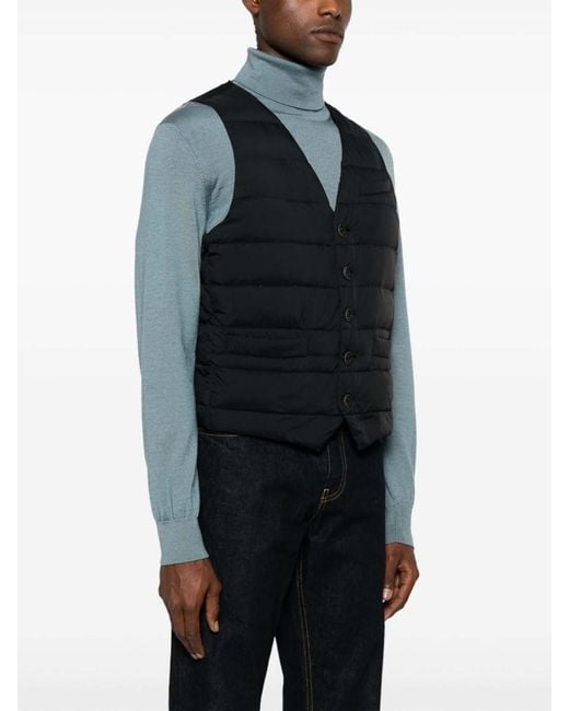 Herno Black Gilet for men