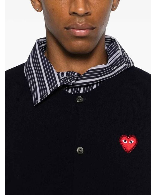 Comme des Garçons Black V Neck Cardigan for men