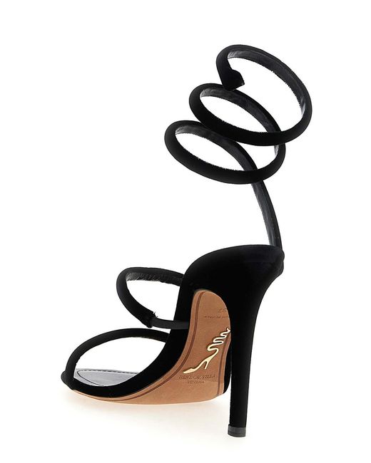 Rene Caovilla Black Cleo Sandals