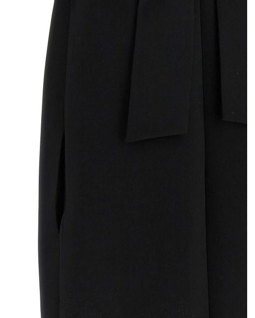Moschino Black Strapless Mini Dress With 'Fiocco' Detail