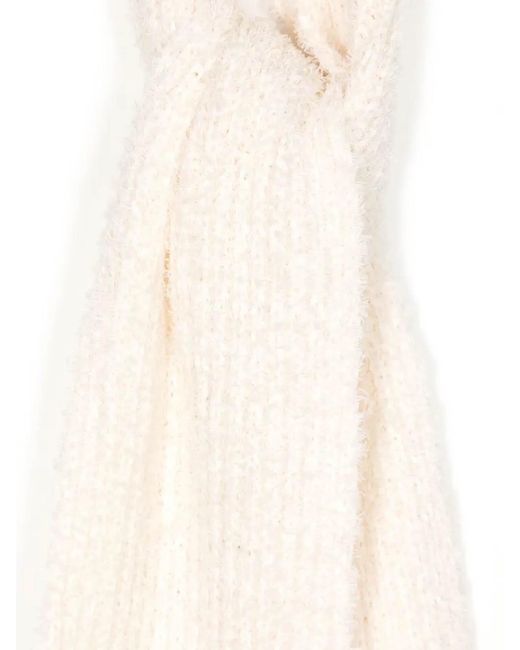 Magda Butrym White Dzianina Hood Knit