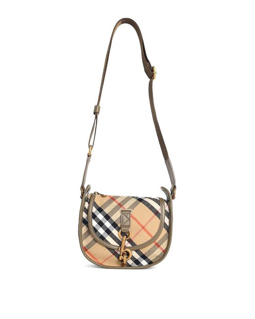Burberry White B Clip Mini Messenger Bag