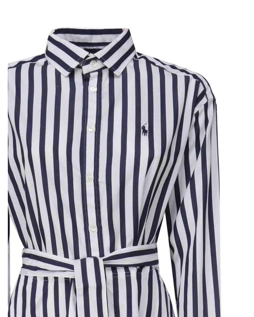 Polo Ralph Lauren White Striped Shirtdress