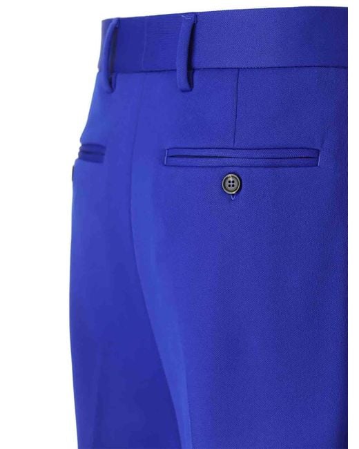 MSGM Blue Stripes Trousers for men