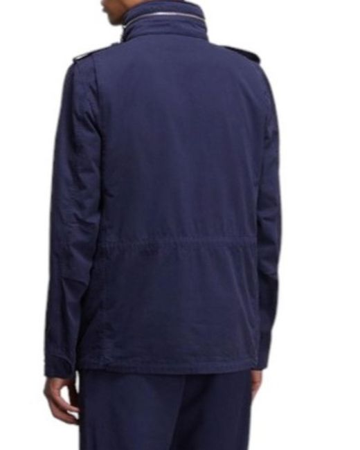 Aspesi Blue Minifield Cotton Jacket Tinted for men