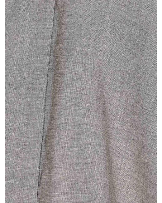 Fabiana Filippi Gray Front-Button Shirt