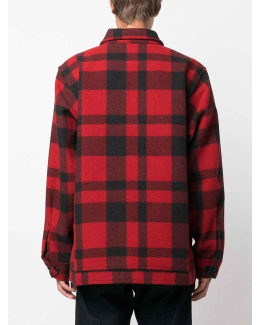 Filson Red Wool Shirt Jacket for men
