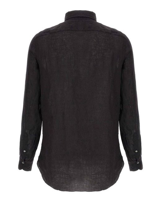 Finamore 1925 Black Gaeta Shirt for men