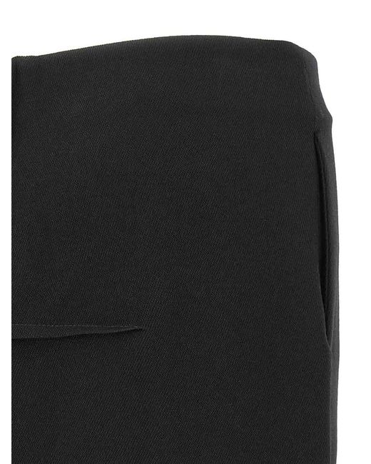 Rick Owens Black Sliced Skirt