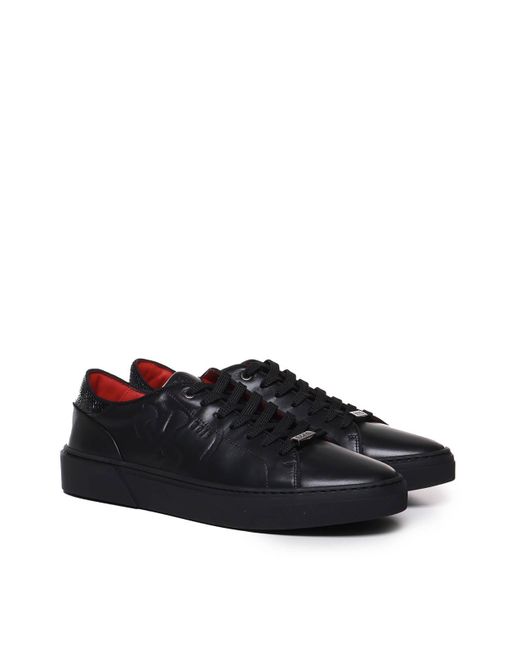 Boss Black Lace-up Sneakers Special Emed Graphic for men