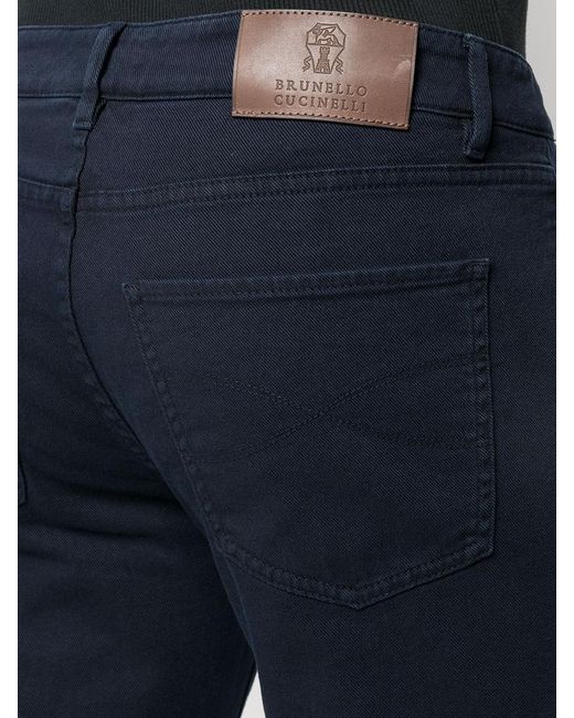 Brunello Cucinelli Blue Straight Leg Denim Jeans for men