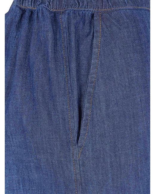 Whyci Blue Straight Trousers