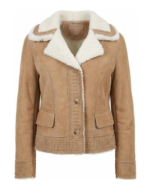 Ermanno Scervino Natural Shearling Jacket