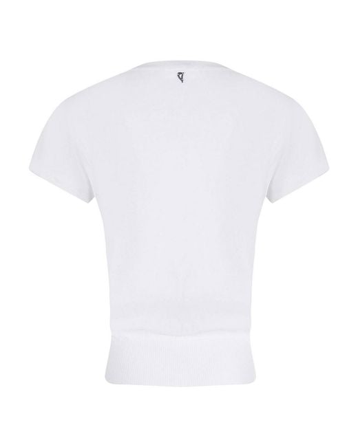 Dondup White Sweater Made Of A Viscose Blend