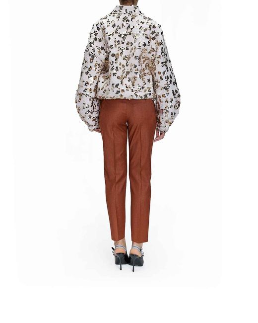 Genny White Bomber Paillettes