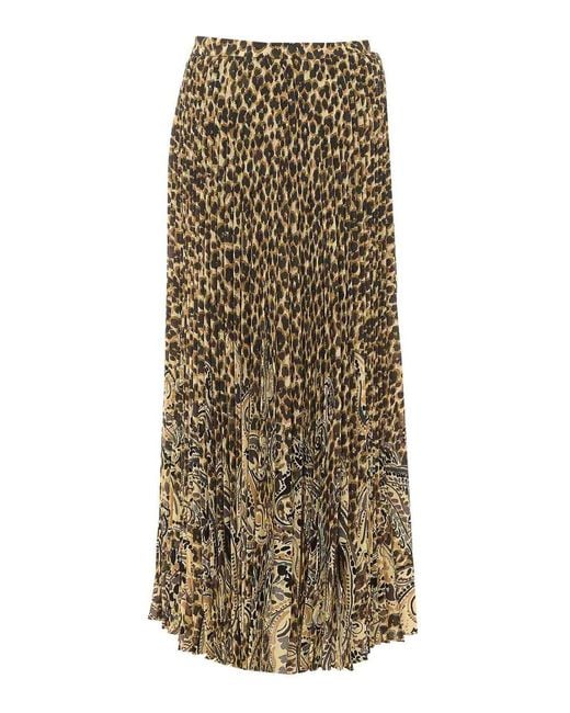 Etro Multicolor Pleated Skirt