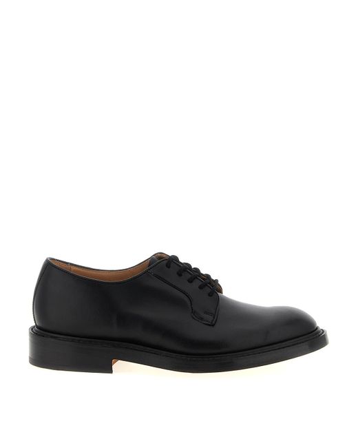 Tricker's Black Roberto Lace Up Shoes for men