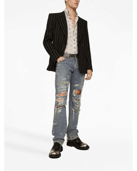 Dolce & Gabbana Black Double-Breasted Jacket for men
