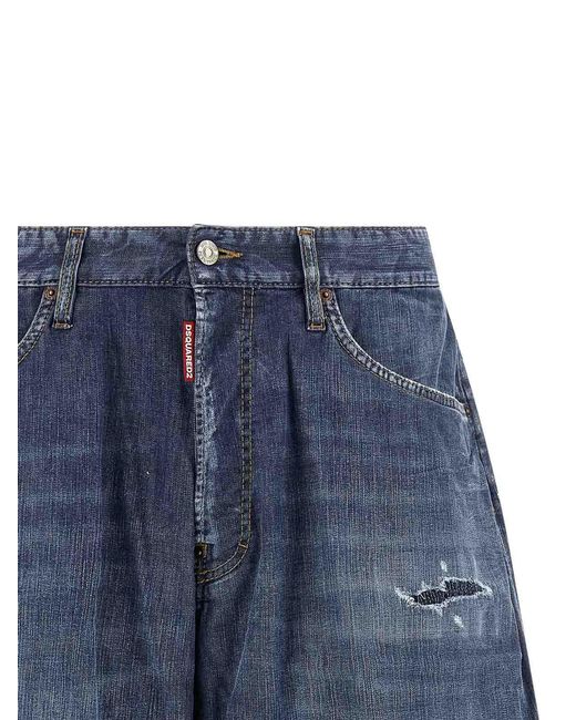 DSquared² Blue Boxer Bermuda Shorts for men