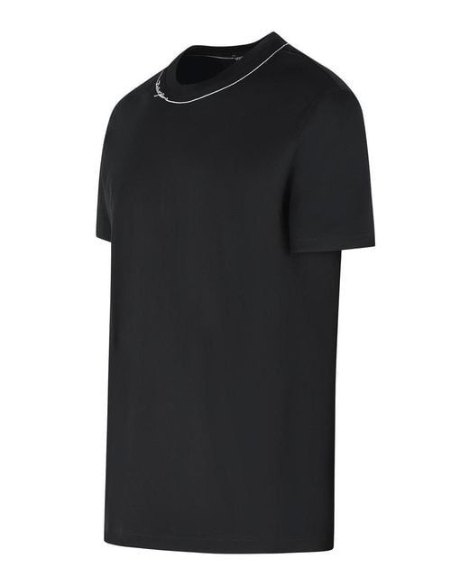 Dolce & Gabbana Black Cotton T-Shirt for men
