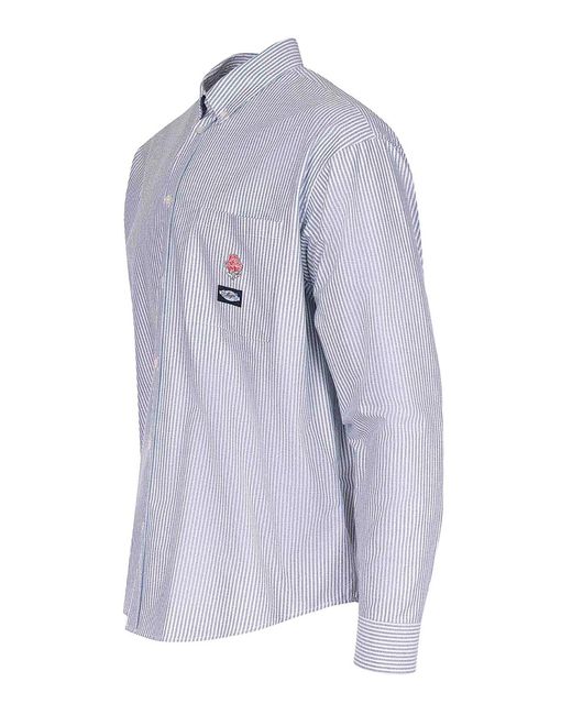 MSGM Blue Msgm Shirt Made Of Cotton for men