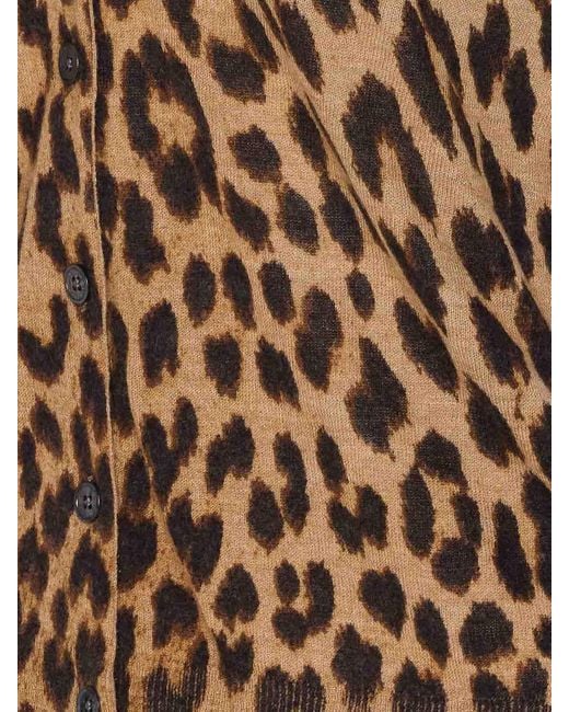 Zadig & Voltaire Brown Leopard-Print Button Cardigan