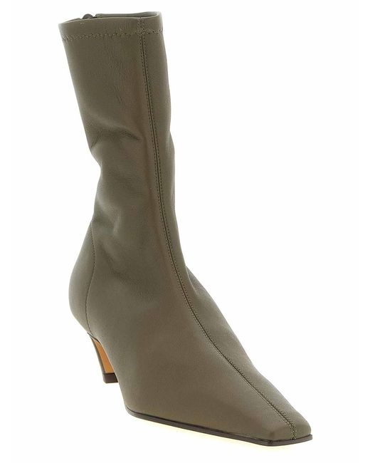 Khaite Green Arizona Ankle Boots