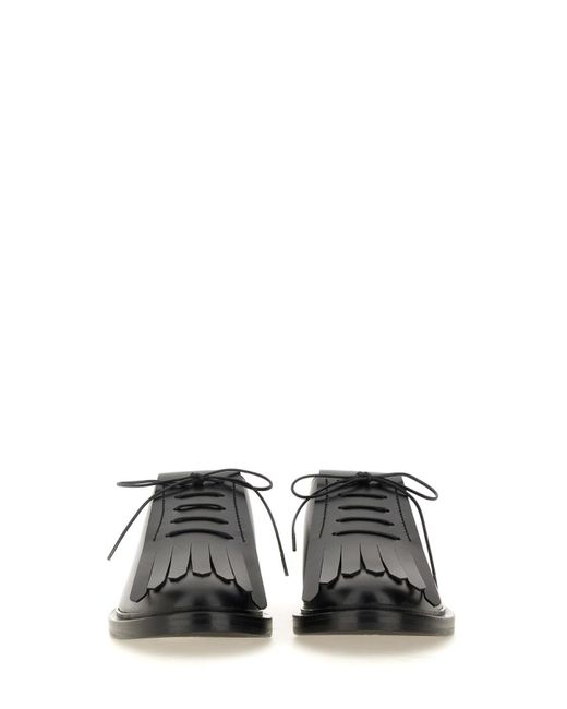 Max Mara Black Leather Derby