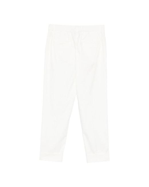 Peserico White Pants With Pinces