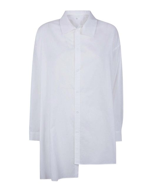 Y's Yohji Yamamoto White Unbalanced Big Blouse