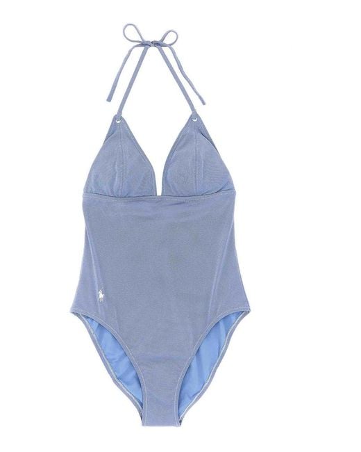 Polo Ralph Lauren Blue One-Piece Swimsuit