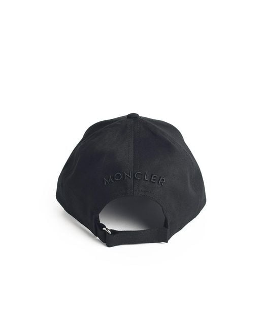 Moncler Black Cotton Cap for men