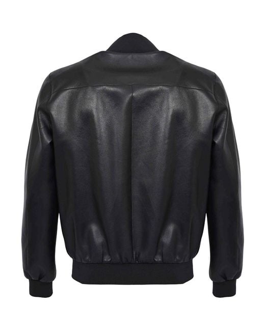 Leather Authority Black Derek Seamless Leather Jacket for men