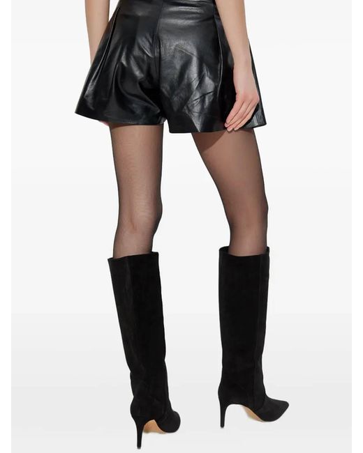 IRO Gray Leather Shorts