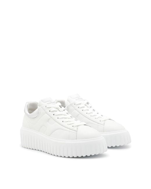 Hogan White Leather Sneakers