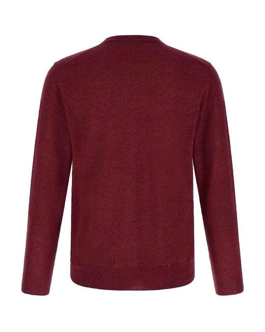 Zanone Red Giro Inn Cashmere Sweater for men
