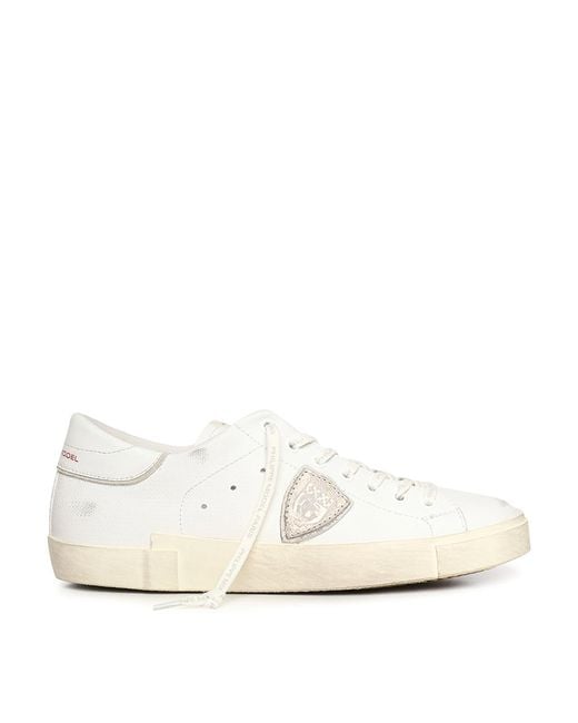 Philippe Model White Prsx Leather Sneakers for men