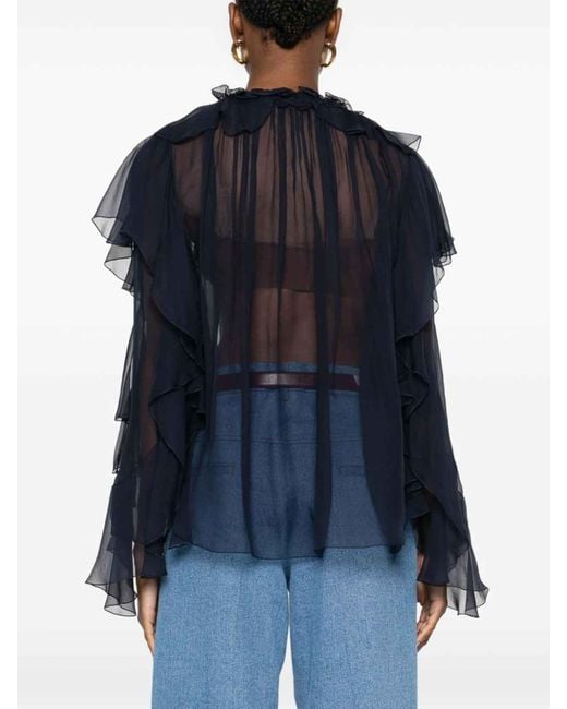 Alberta Ferretti Blue Blouse