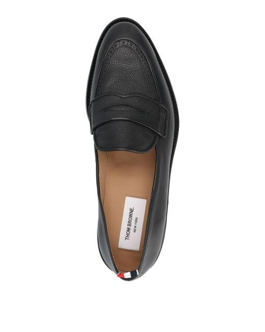 Thom Browne Black Soft Penny Loafers for men