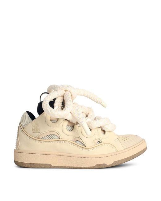 Lanvin Natural Curb Leather Blend Sneakers for men