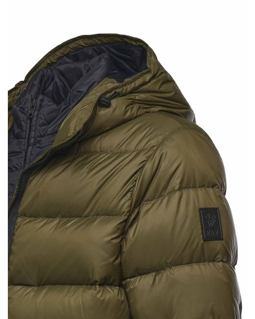 Fay Green Double-Front Down Jacket for men