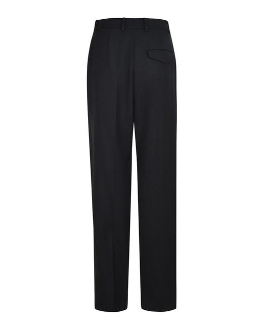 Alysi Blue Trousers Made Of A Wool Blend