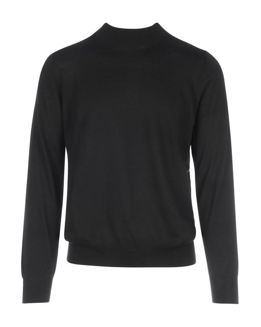 Nome Black Wool Turtleneck for men