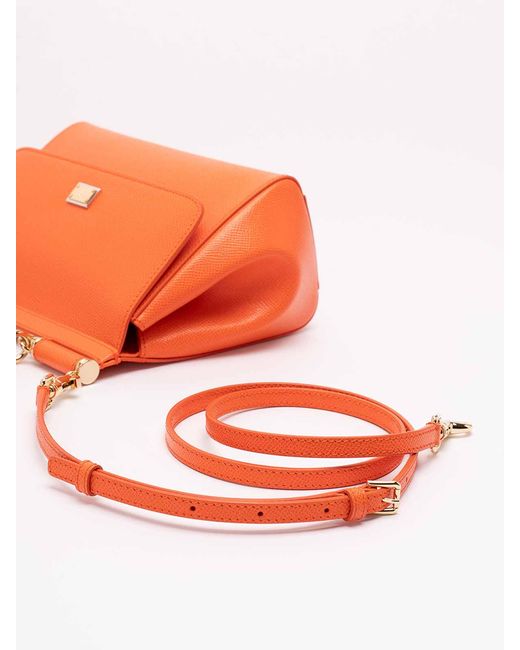 Dolce & Gabbana Orange Small 'Sicily' Handbag