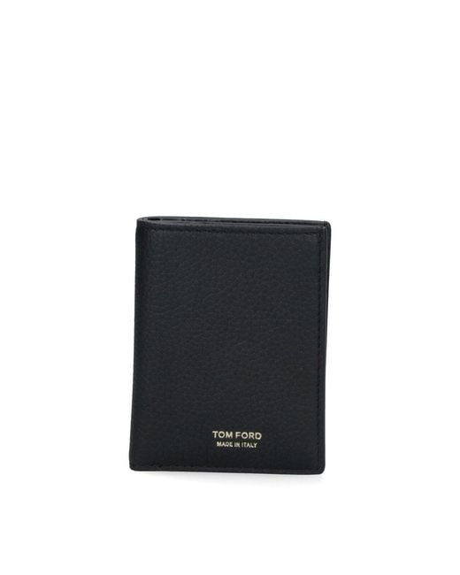 Tom Ford Black Portacarte Bi-Fold for men