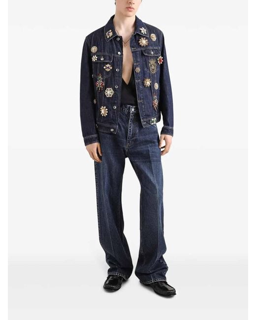 Dolce & Gabbana Blue Trousers for men